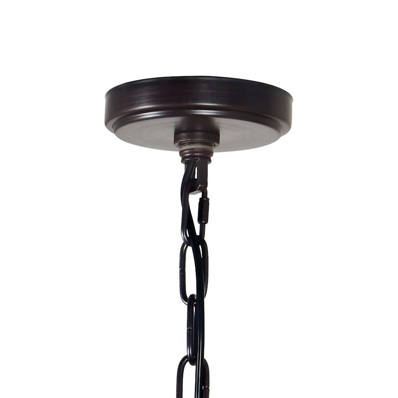 CWI Desire 3 Light Drum Mini Pendant, Oil Rubbed Bronze/Clear
