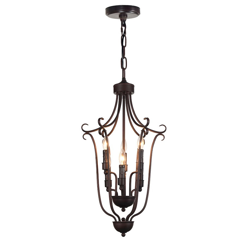 CWI Lighting Maddy 6 Light Up Chandelier, Rubbed Brown