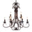 CWI Lighting Maddy 9 Light Up Chandelier, Rubbed Brown