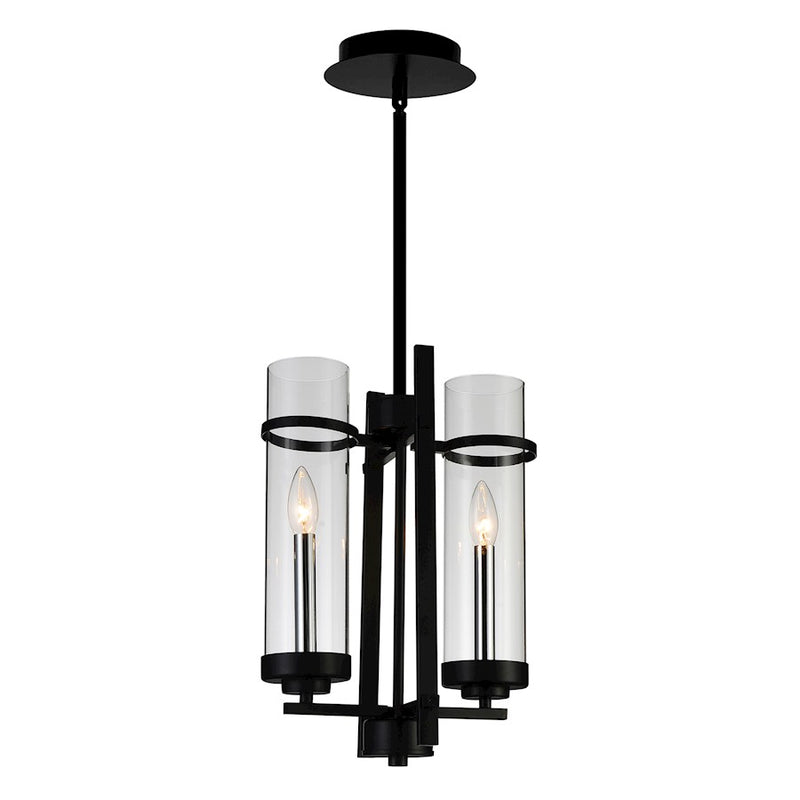 CWI Lighting Sierra 2 Light Up Mini Pendant, Black/Clear