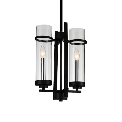 CWI Lighting Sierra 2 Light Up Mini Pendant, Black/Clear