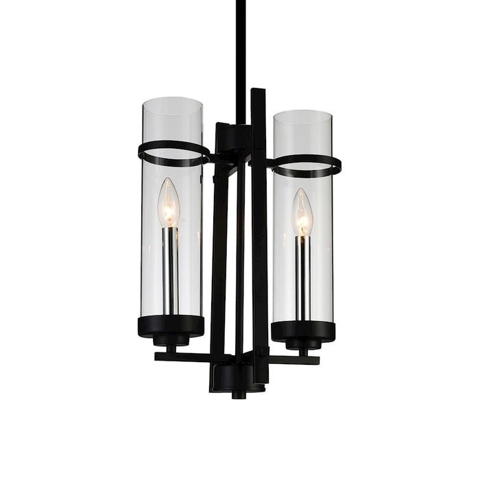 CWI Lighting Sierra 2 Light Up Mini Pendant, Black/Clear