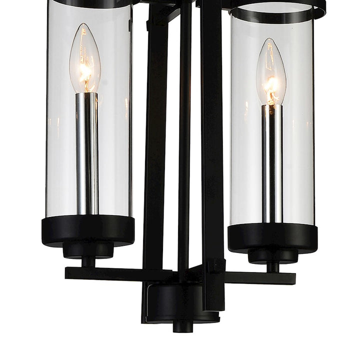 CWI Lighting Sierra 2 Light Up Mini Pendant, Black/Clear