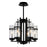 CWI Lighting Sierra 6 Light Up Chandelier, Black/Clear - 9827P18-6-101