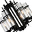 CWI Lighting Sierra 6 Light Up Chandelier, Black/Clear