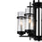 CWI Lighting Sierra 6 Light Up Chandelier, Black/Clear