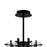 CWI Lighting Sierra 6 Light Up Chandelier, Black/Clear