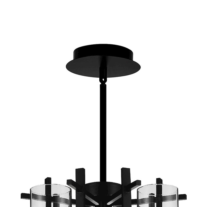 CWI Lighting Sierra 6 Light Up Chandelier, Black/Clear