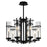 CWI Lighting Sierra 8 Light 26" Up Chandelier, Black/Clear - 9827P26-8-101