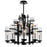 CWI Lighting Sierra 30" 12 Light Up Chandelier, Black/Clear - 9827P30-12-101-A