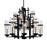 CWI Lighting Sierra 30" 12 Light Up Chandelier, Black/Clear