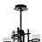 CWI Lighting Sierra 30" 12 Light Up Chandelier, Black/Clear