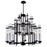 CWI Lighting Sierra 38" 12 Light Up Chandelier, Black/Clear - 9827P38-12-101