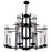 CWI Lighting Sierra 38" 12 Light Up Chandelier, Black/Clear