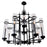CWI Lighting Sierra 38" 12 Light Up Chandelier, Black/Clear