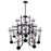 CWI Lighting Sierra 38" 12 Light Up Chandelier, Black/Clear