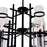 CWI Lighting Sierra 38" 12 Light Up Chandelier, Black/Clear