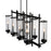 CWI Lighting Sierra 8 Light 38" Up Chandelier, Black/Clear