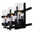 CWI Lighting Sierra 3 Light Wall Light, Black/Clear