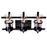 CWI Lighting Sierra 3 Light Wall Light, Black/Clear