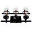 CWI Lighting Sierra 3 Light Wall Light, Black/Clear