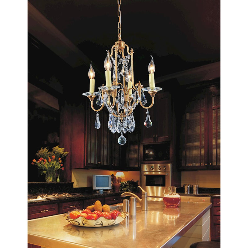 CWI Lighting Electra 4 Light Up Chandelier, Oxidized Bronze