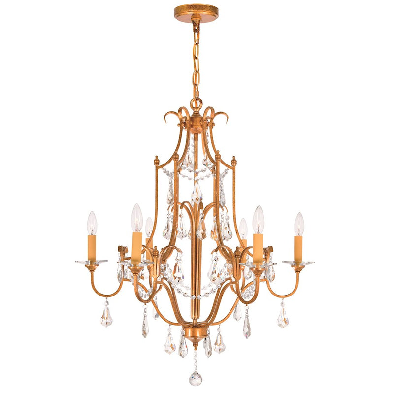 CWI Lighting Electra 6 Light Up Chandelier, Oxidized Bronze