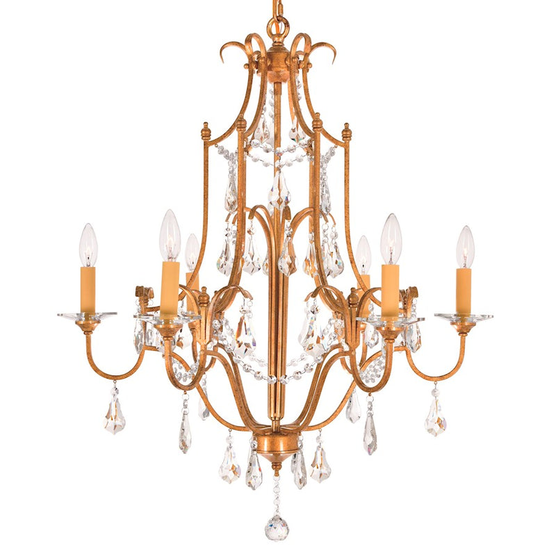 CWI Lighting Electra 6 Light Up Chandelier, Oxidized Bronze
