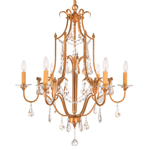 CWI Lighting Electra 6 Light Up Chandelier, Oxidized Bronze