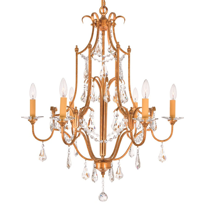 CWI Lighting Electra 6 Light Up Chandelier, Oxidized Bronze
