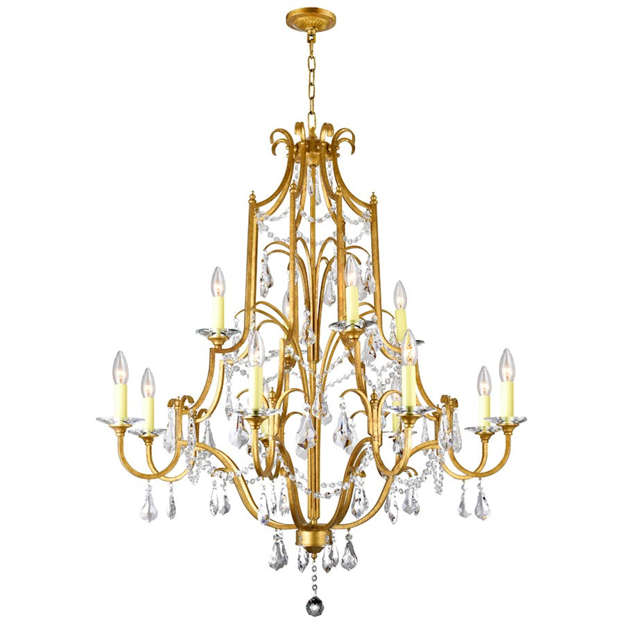 CWI Lighting Electra 12 Light Up Chandelier, Oxidized Bronze - 9836P37-12-125