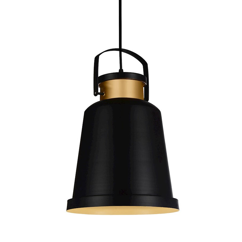CWI Lighting Elisa 1 Light 10" Down Pendant, Black