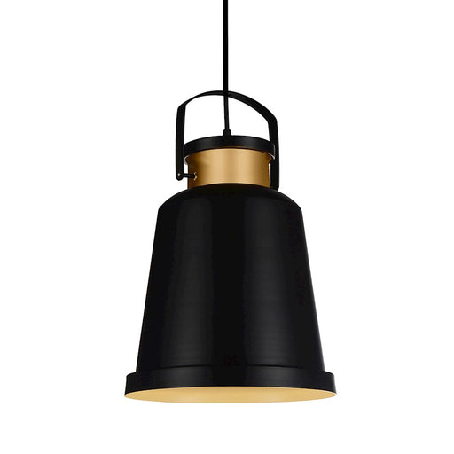 CWI Lighting Elisa 1 Light 10" Down Pendant, Black