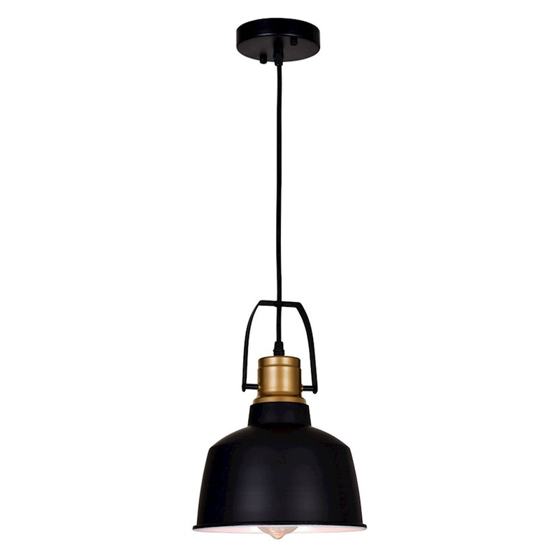CWI Lighting Elisa 1 Light 9" Down Pendant, Black