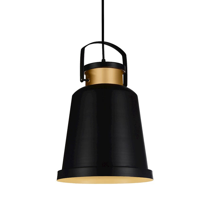 CWI Lighting Elisa 1 Light 9" Down Pendant, Black