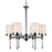 CWI Lighting Maybelle 6 Light Candle Chandelier, Chrome/Clear
