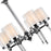 CWI Lighting Maybelle 6 Light Candle Chandelier, Chrome/Clear