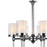 CWI Lighting Maybelle 6 Light Candle Chandelier, Chrome/Clear