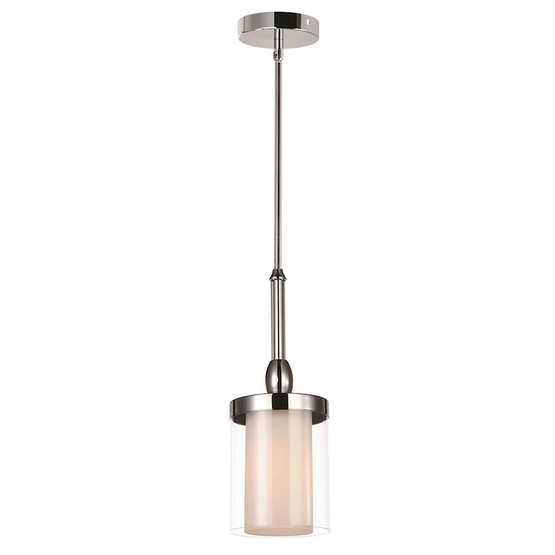 CWI Maybelle 1 Light Candle Mini Chandelier, Chrome/Clear