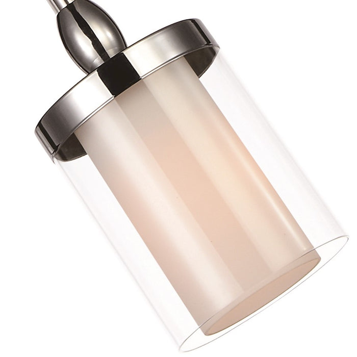 CWI Maybelle 1 Light Candle Mini Chandelier, Chrome/Clear