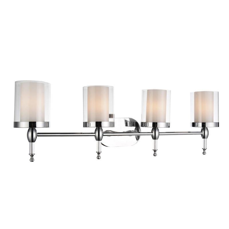 CWI Lighting Maybelle 4 Light Vanity Light, Chrome/Clear
