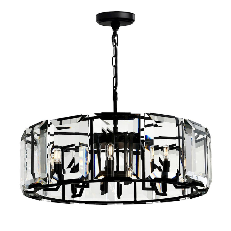 CWI Lighting Jacquet 12 Light 31" Chandelier, Black