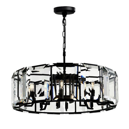 CWI Lighting Jacquet 12 Light 31" Chandelier, Black - 9860P31-12-101