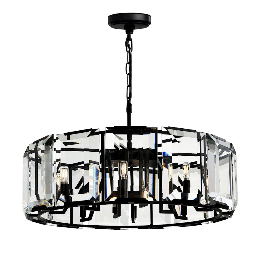 CWI Lighting Jacquet 12 Light 31" Chandelier, Black - 9860P31-12-101