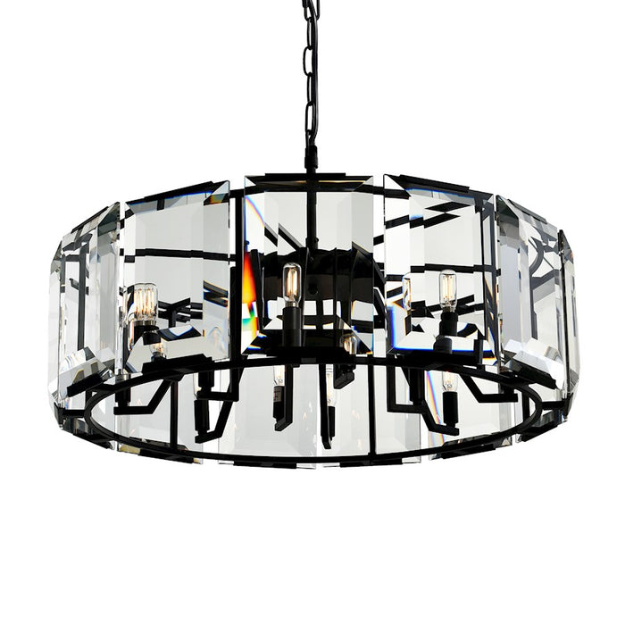 CWI Lighting Jacquet 12 Light 31" Chandelier, Black