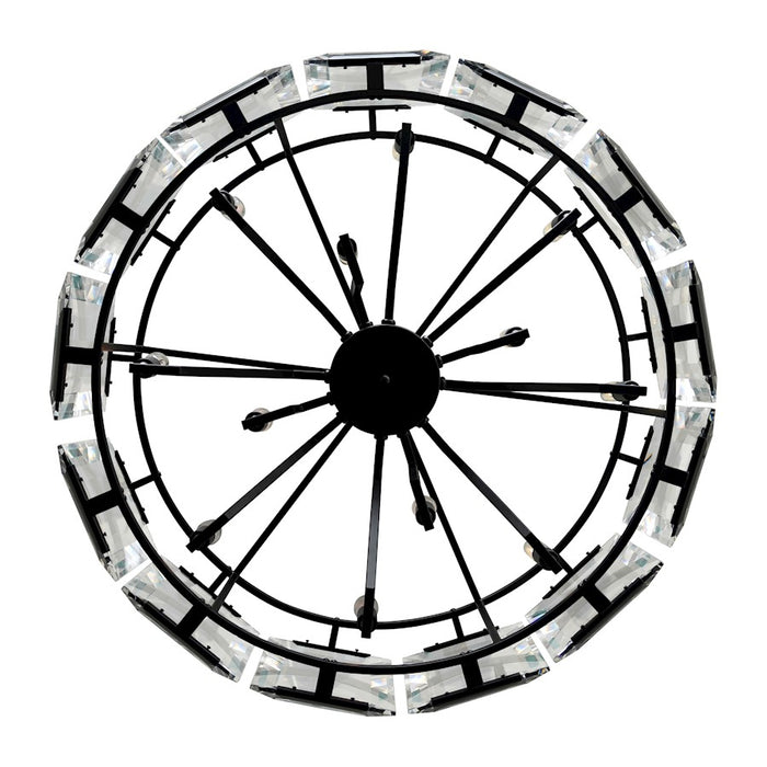CWI Lighting Jacquet 12 Light 31" Chandelier, Black