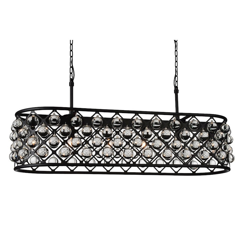 CWI Lighting Renous 6 Light Chandelier, Black