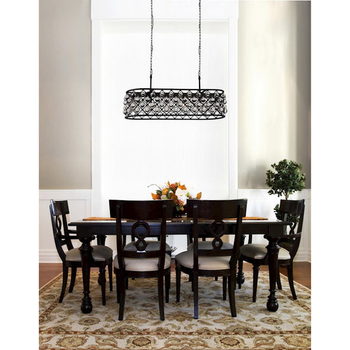 CWI Lighting Renous 6 Light Chandelier, Black