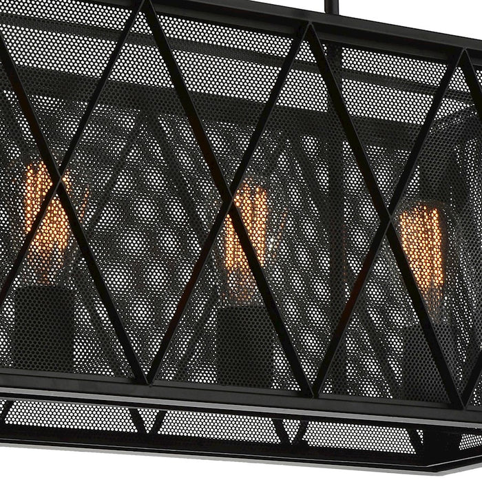 CWI Lighting Tapedia 4 Light Up Chandelier, Black