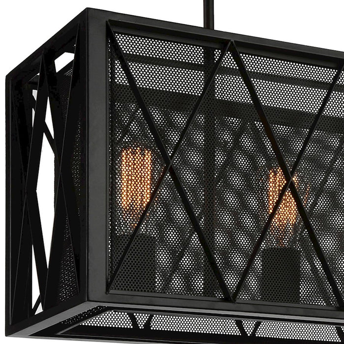 CWI Lighting Tapedia 4 Light Up Chandelier, Black